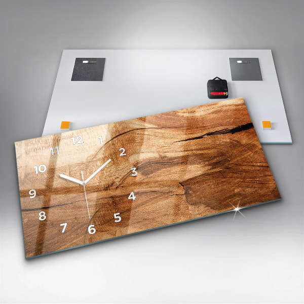 Horizontálne hodiny Textúra dreva