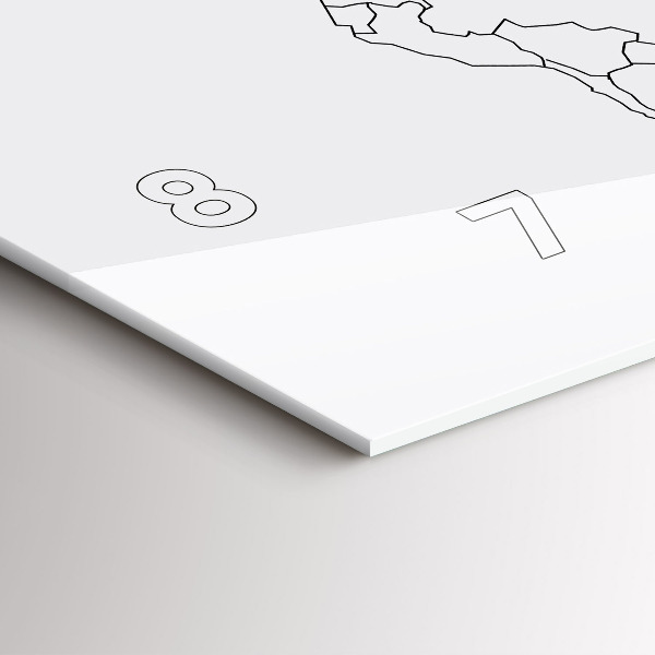 Horizontálne hodiny Obrysová mapa sveta