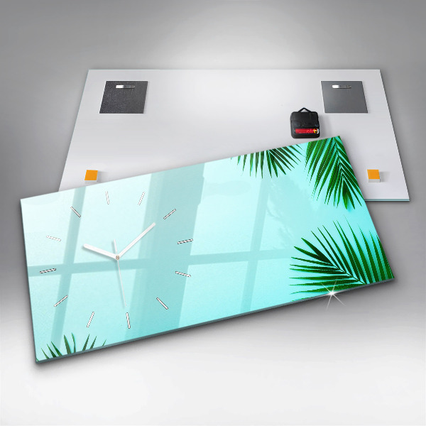Horizontálne hodiny Palmové listy