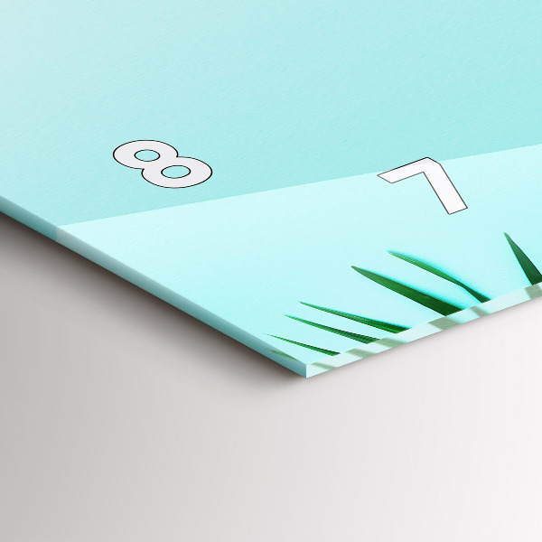 Horizontálne hodiny Palmové listy