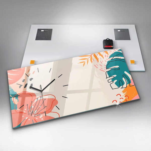 Horizontálne hodiny Havajské rastliny