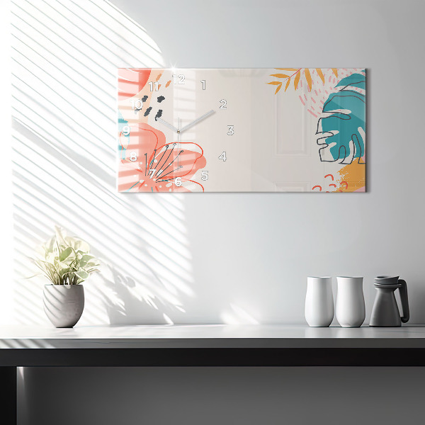 Horizontálne hodiny Havajské rastliny