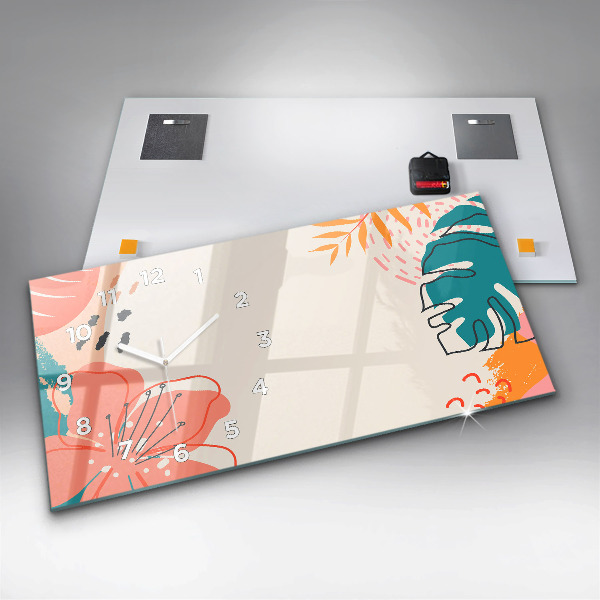 Horizontálne hodiny Havajské rastliny