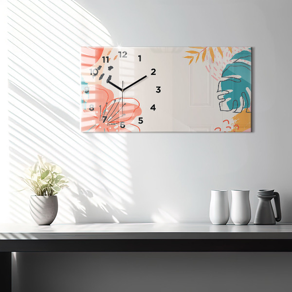 Horizontálne hodiny Havajské rastliny