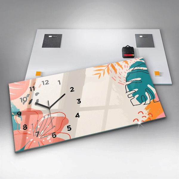 Horizontálne hodiny Havajské rastliny