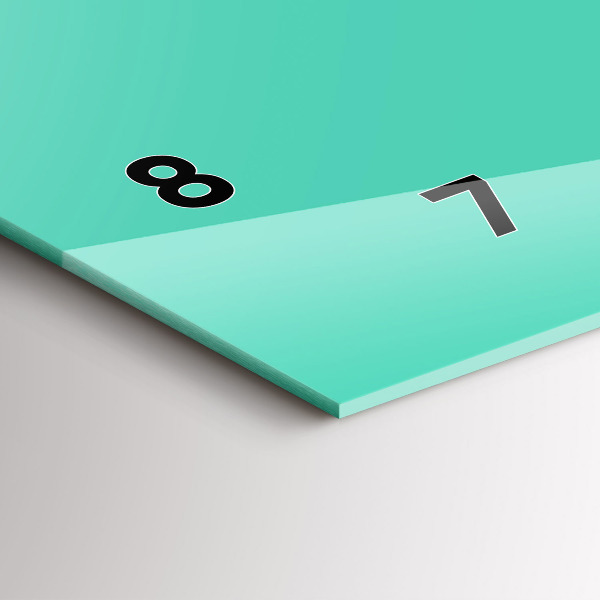 Horizontálne hodiny Tyrkysová farba