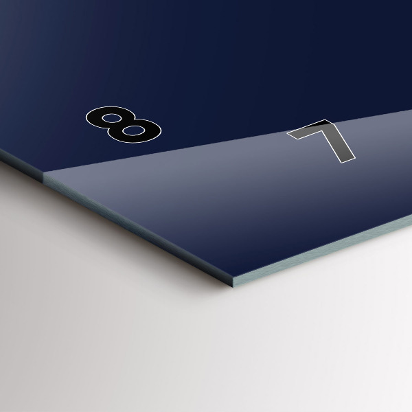 Horizontálne hodiny Tmavá námornícka modrá farba