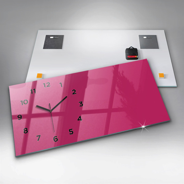 Horizontálne hodiny Výrazná ružová farba