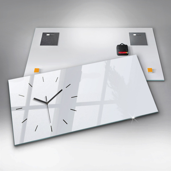 Horizontálne hodiny Farba tmavo biela