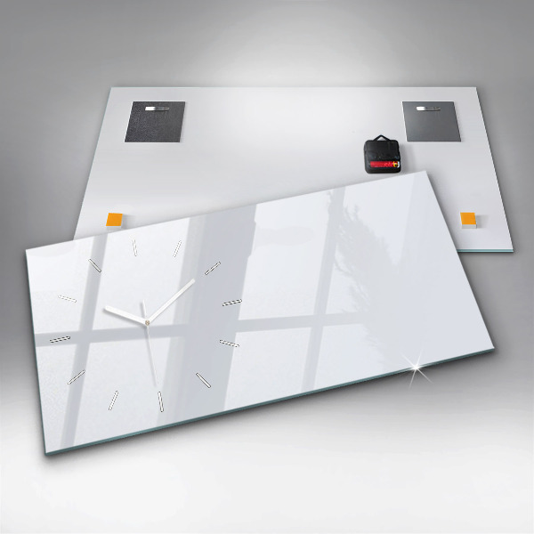 Horizontálne hodiny Farba tmavo biela