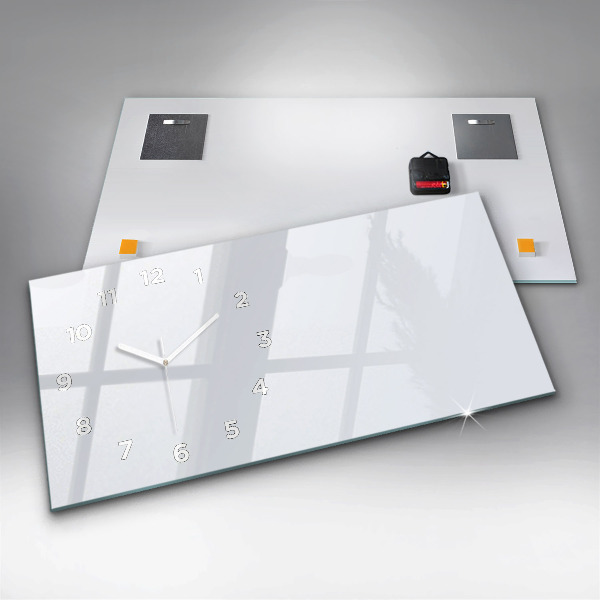 Horizontálne hodiny Farba tmavo biela