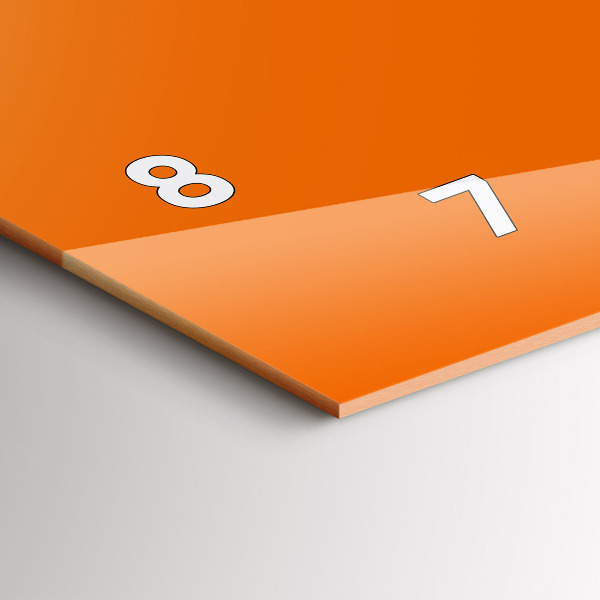 Horizontálne hodiny Oranžová farba