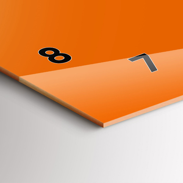 Horizontálne hodiny Oranžová farba