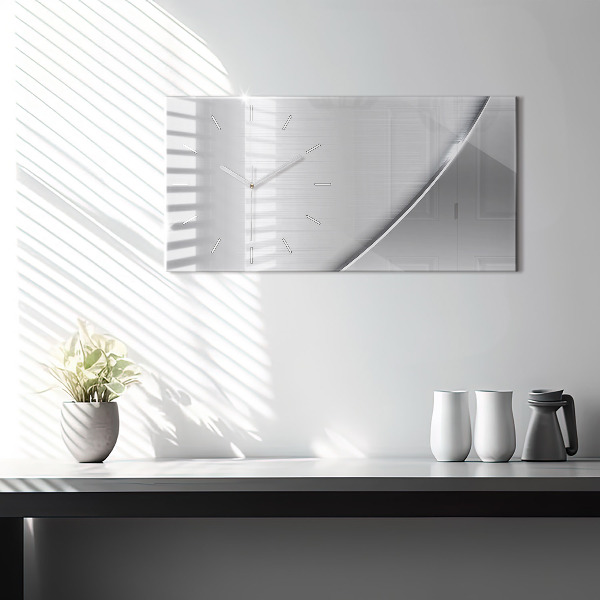 Horizontálne hodiny Strieborný vzor