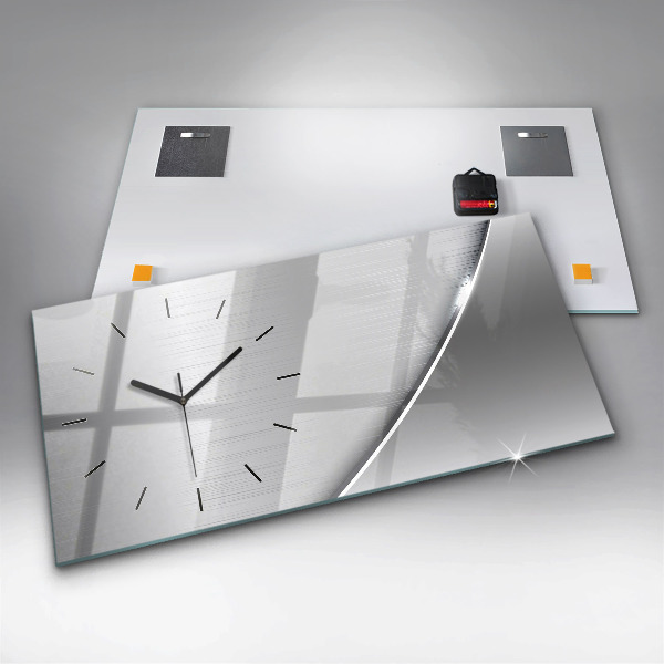 Horizontálne hodiny Strieborný vzor