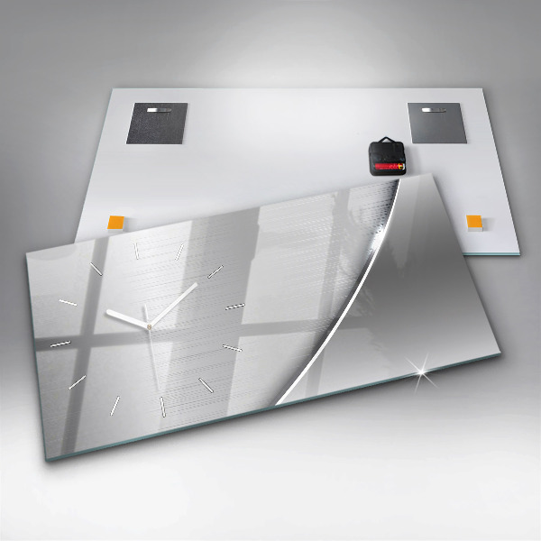 Horizontálne hodiny Strieborný vzor