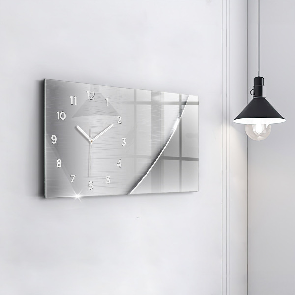 Horizontálne hodiny Strieborný vzor