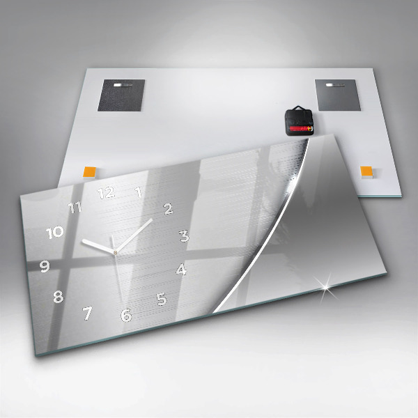 Horizontálne hodiny Strieborný vzor