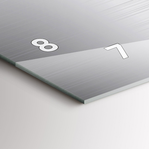 Horizontálne hodiny Strieborný vzor