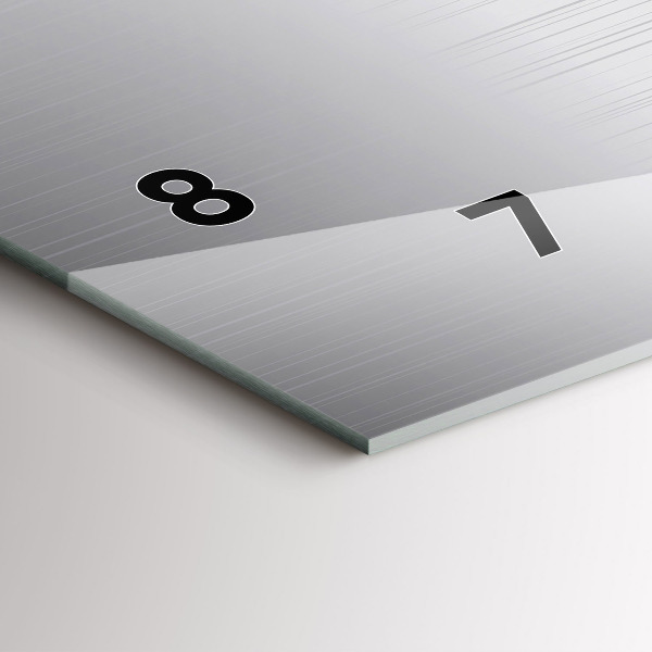 Horizontálne hodiny Strieborný vzor