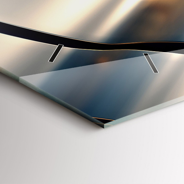 Horizontálne hodiny Strieborný vzor