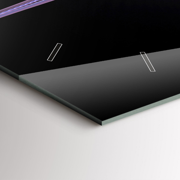 Horizontálne hodiny Fialová abstrakcia