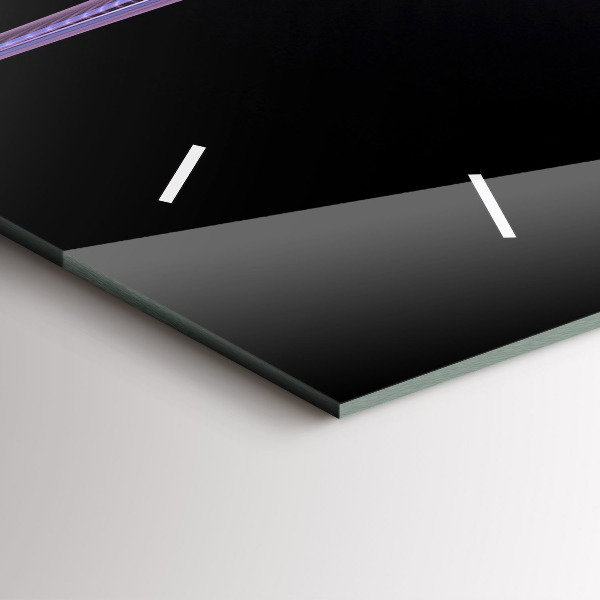 Horizontálne hodiny Fialová abstrakcia