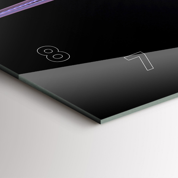 Horizontálne hodiny Fialová abstrakcia