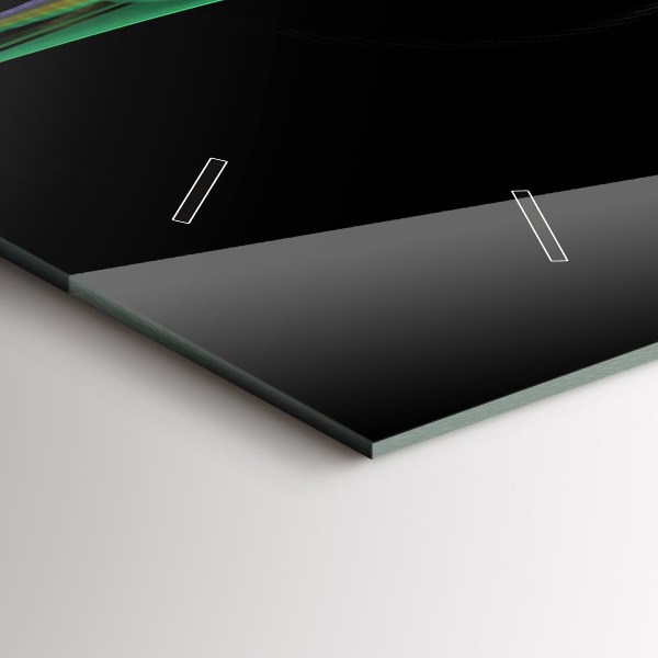 Horizontálne hodiny Zelená abstrakcia