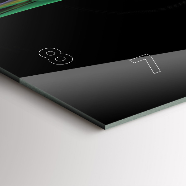 Horizontálne hodiny Zelená abstrakcia