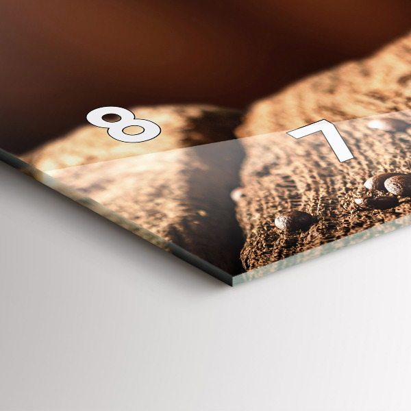 Horizontálne hodiny Šálka kávy