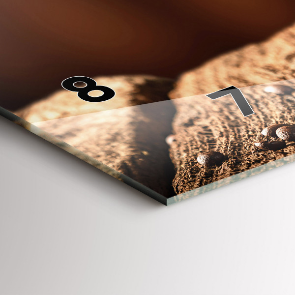 Horizontálne hodiny Šálka kávy