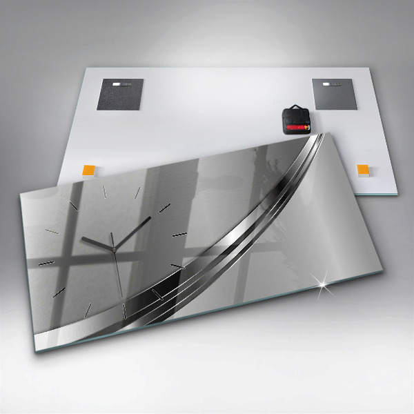 Horizontálne hodiny Strieborné čiary