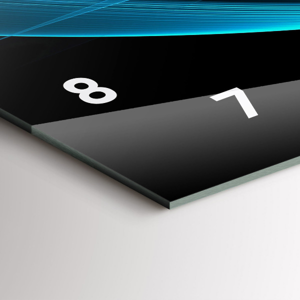 Horizontálne hodiny Modrá abstrakcia