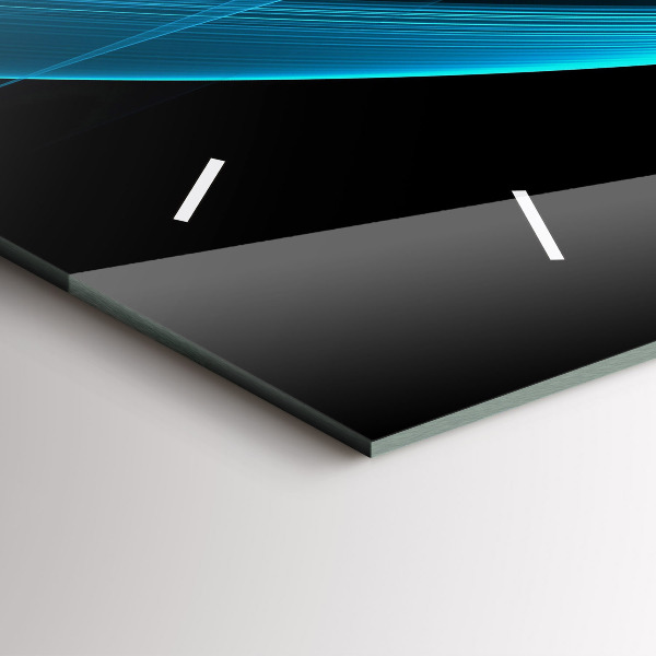 Horizontálne hodiny Modrá abstrakcia