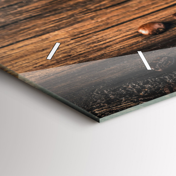 Horizontálne hodiny Šálka a kávové zrná