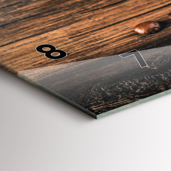 Horizontálne hodiny Šálka a kávové zrná