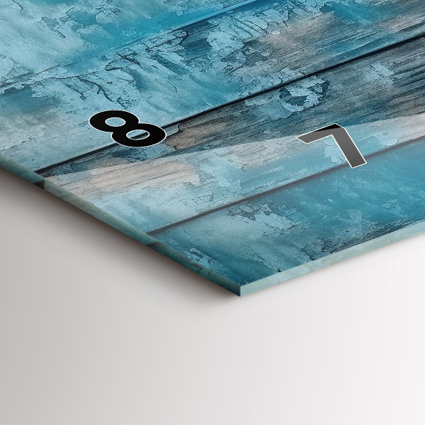 Horizontálne hodiny Modré dosky