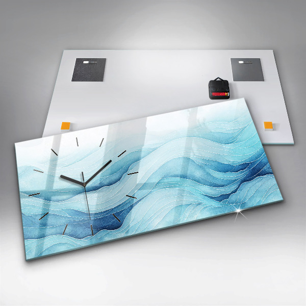 Horizontálne hodiny Modré oblaky