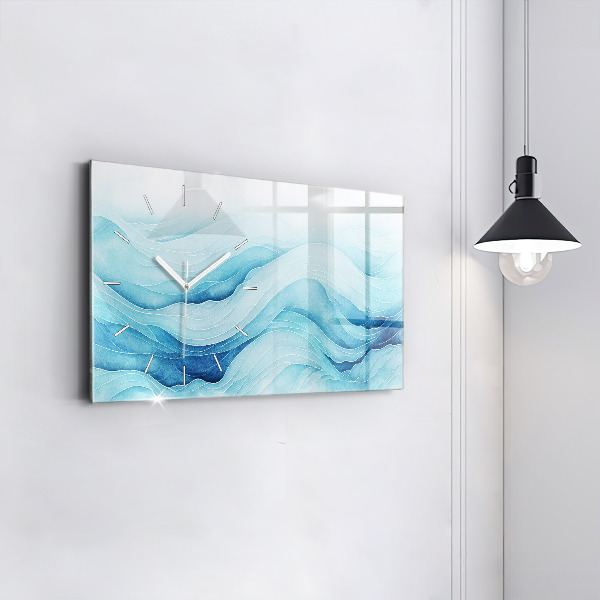 Horizontálne hodiny Modré oblaky