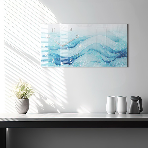 Horizontálne hodiny Modré oblaky