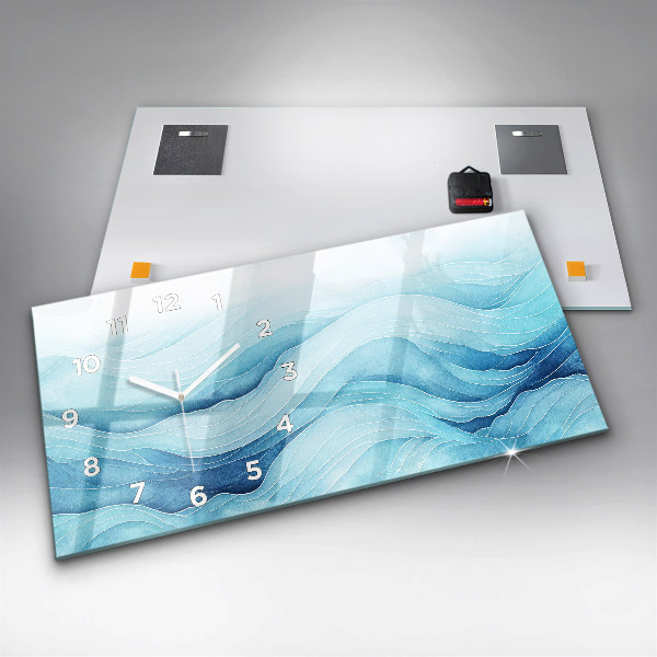 Horizontálne hodiny Modré oblaky