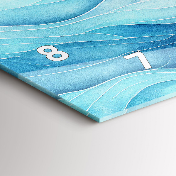 Horizontálne hodiny Modré oblaky