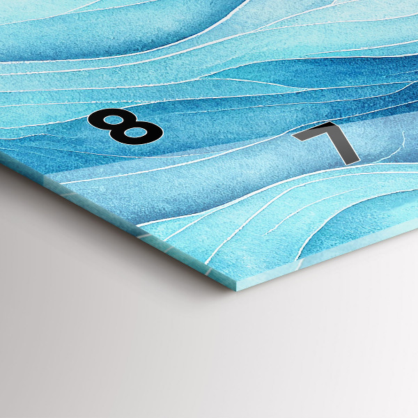 Horizontálne hodiny Modré oblaky