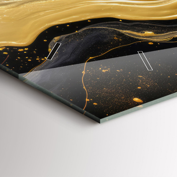 Horizontálne hodiny Zlatý mramor