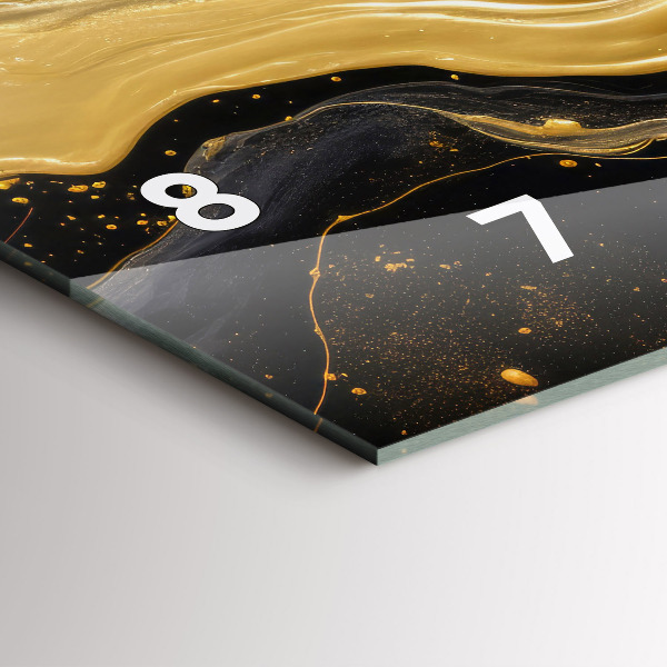 Horizontálne hodiny Zlatý mramor