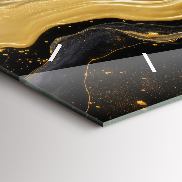 Horizontálne hodiny Zlatý mramor