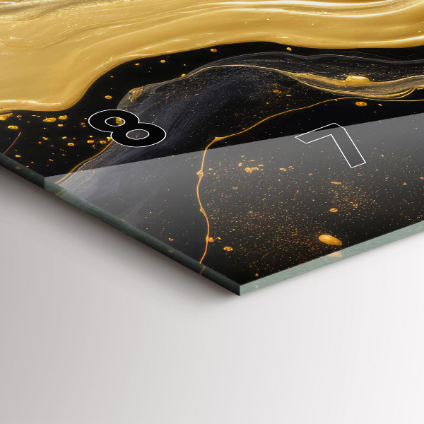 Horizontálne hodiny Zlatý mramor