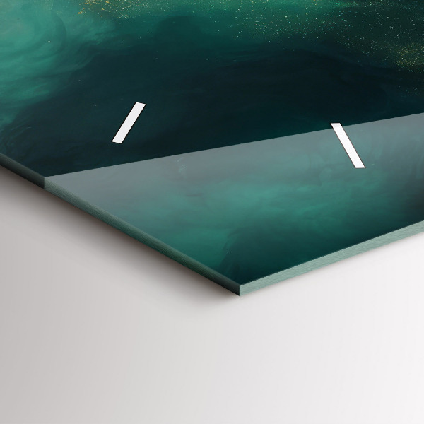 Horizontálne hodiny Zelený mramor