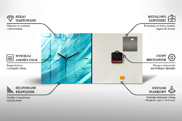 Horizontálne hodiny Abstraktné kvety